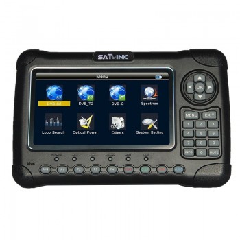 Satlink WS-6980 DVB-S2 DVB-T/T2 DVB-C Combo 6980 Numérique Satellite Finder 7 pouce HD Écran Analyseur de Spectre constellation